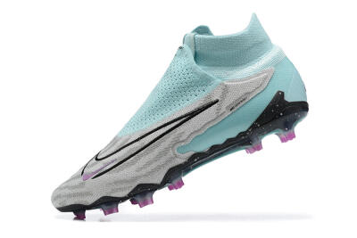 Men's Nike Phantom GX DF Elite FG Firm Ground High-Tops Football Boots - Grey/Green/Black