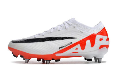 Men's Nike Air Zoom Mercurial Vapor 15 Elite SG Soft Ground Low-Tops Football Boots - White/Black/Red