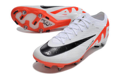 Men's Nike Air Zoom Mercurial Vapor 15 Elite SG Soft Ground Low-Tops Football Boots - White/Black/Red