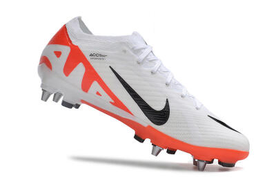 Men's Nike Air Zoom Mercurial Vapor 15 Elite SG Soft Ground Low-Tops Football Boots - White/Black/Red