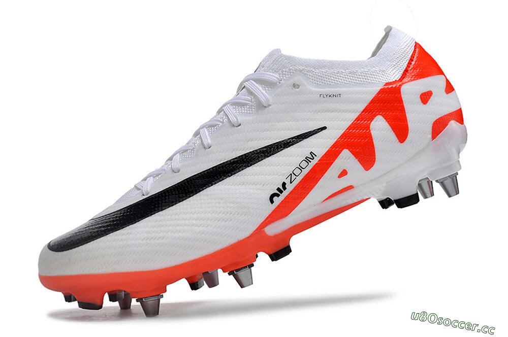 Men's Nike Air Zoom Mercurial Vapor 15 Elite SG Soft Ground Low-Tops Football Boots - White/Black/Red 5