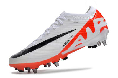 Men's Nike Air Zoom Mercurial Vapor 15 Elite SG Soft Ground Low-Tops Football Boots - White/Black/Red