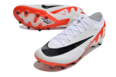 Men's Nike Air Zoom Mercurial Vapor 15 Elite AG Artificial Grass Low-Tops Football Boots - White/Black/Red