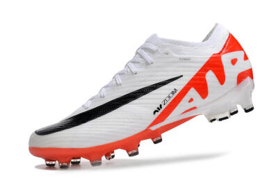Men's Nike Air Zoom Mercurial Vapor 15 Elite AG Artificial Grass Low-Tops Football Boots - White/Black/Red