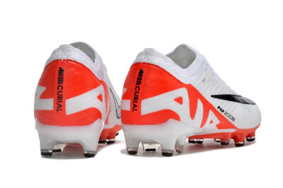 Men's Nike Air Zoom Mercurial Vapor 15 Elite AG Artificial Grass Low-Tops Football Boots - White/Black/Red