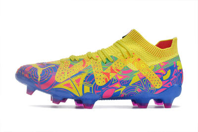 Men's Puma Future Ultimate FG Firm Ground Low-Tops Football Boots - Yellow/Rainbow