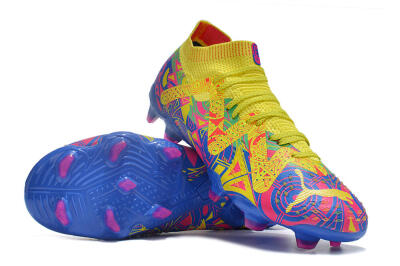 Men's Puma Future Ultimate FG Firm Ground Low-Tops Football Boots - Yellow/Rainbow