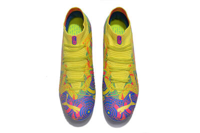 Men's Puma Future Ultimate FG Firm Ground Low-Tops Football Boots - Yellow/Rainbow