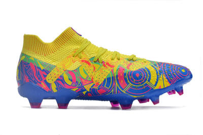Men's Puma Future Ultimate FG Firm Ground Low-Tops Football Boots - Yellow/Rainbow