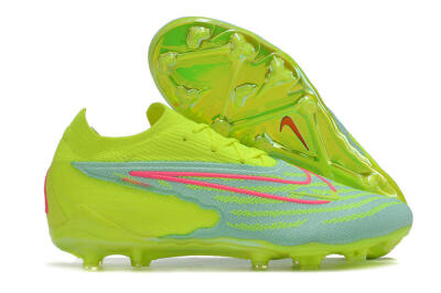 Men's Nike Phantom GX Elite FG Firm Ground Low-Tops Football Boots - Green/Yellow/Red