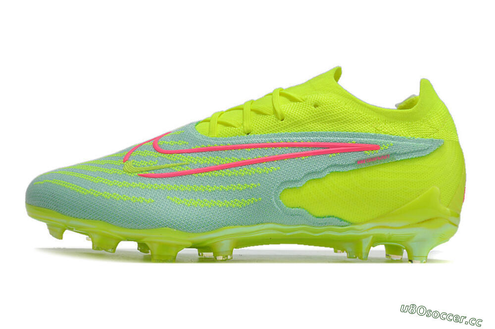 Men's Nike Phantom GX Elite FG Firm Ground Low-Tops Football Boots - Green/Yellow/Red 0