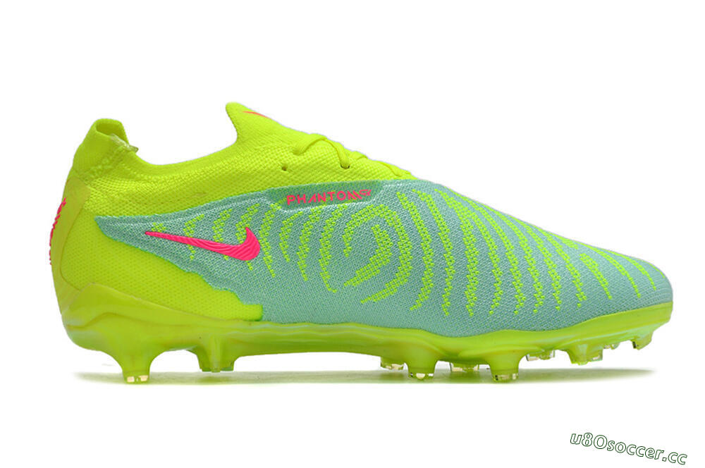 Men's Nike Phantom GX Elite FG Firm Ground Low-Tops Football Boots - Green/Yellow/Red 4
