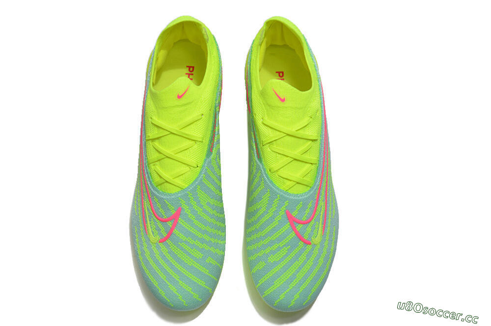 Men's Nike Phantom GX Elite FG Firm Ground Low-Tops Football Boots - Green/Yellow/Red 5