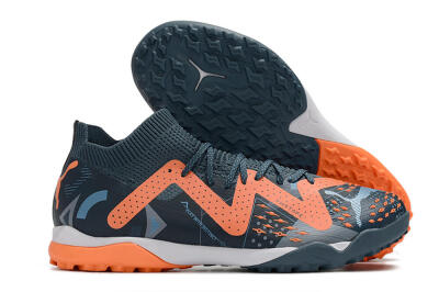 Men's Puma Future Ultimate TF Artificial Turf Low-Tops Football Shoes - Blue/Orange