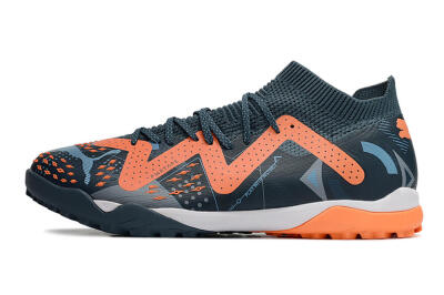 Men's Puma Future Ultimate TF Artificial Turf Low-Tops Football Shoes - Blue/Orange