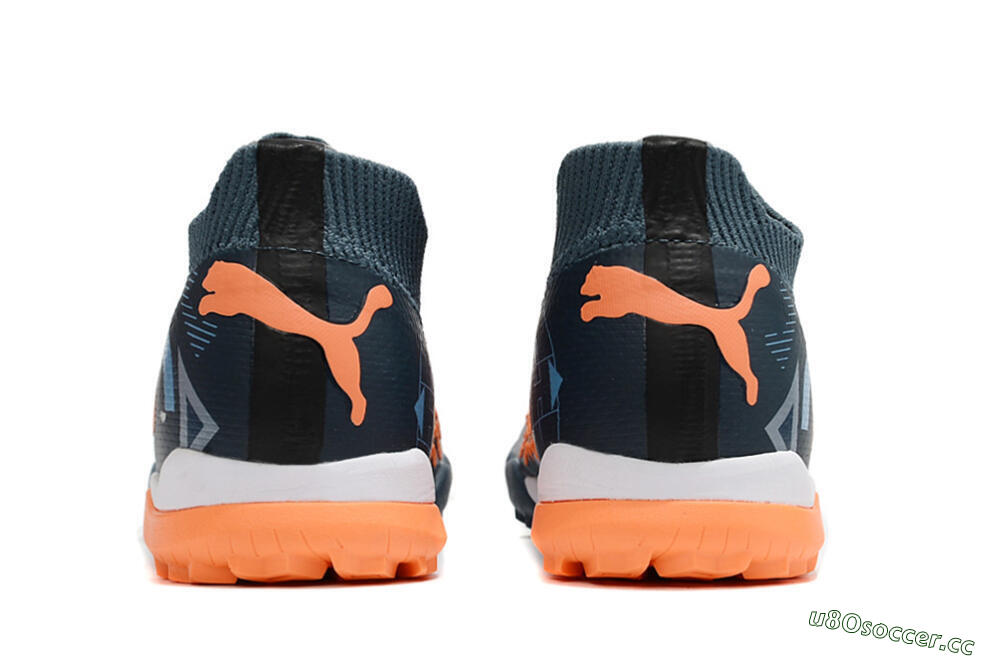 Men's Puma Future Ultimate TF Artificial Turf Low-Tops Football Shoes - Blue/Orange 5