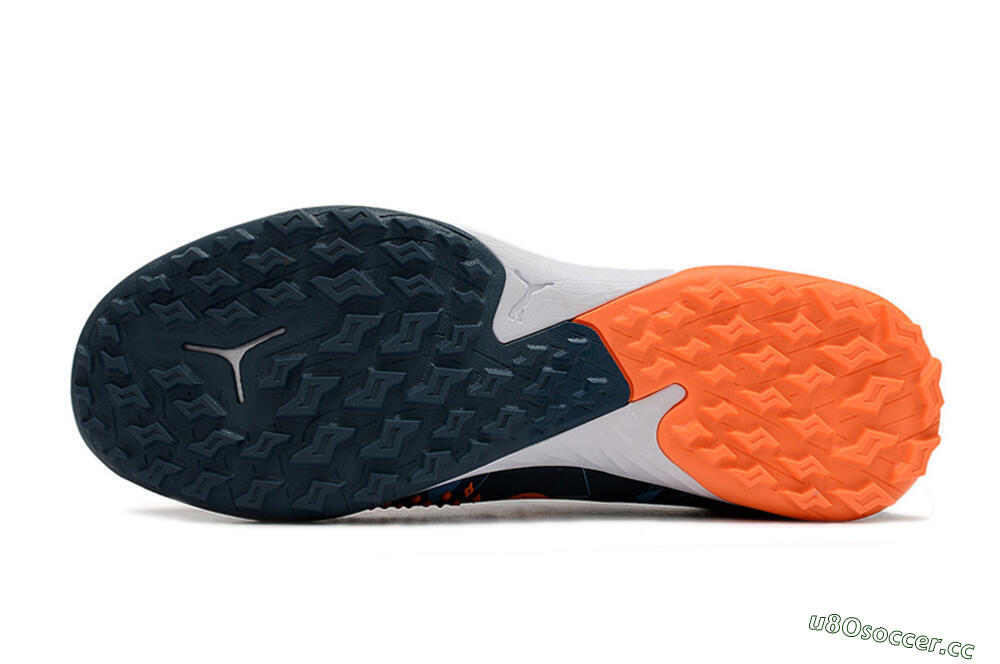 Men's Puma Future Ultimate TF Artificial Turf Low-Tops Football Shoes - Blue/Orange 6