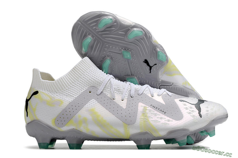 Men's Puma Future Ultimate FG Firm Ground Low-Tops Football Boots - White/Black 2