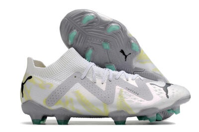 Men's Puma Future Ultimate FG Firm Ground Low-Tops Football Boots - White/Black