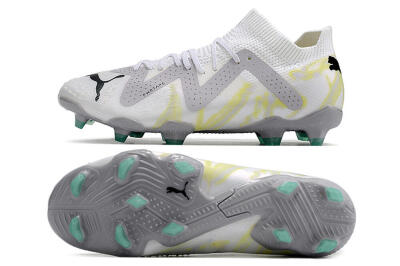 Men's Puma Future Ultimate FG Firm Ground Low-Tops Football Boots - White/Black
