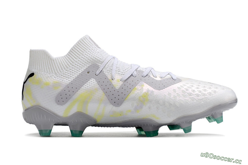 Men's Puma Future Ultimate FG Firm Ground Low-Tops Football Boots - White/Black 4