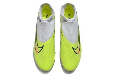 Men's Nike Phantom GX Elite FG Firm Ground High-Tops Football Boots - Grey/Green/Pink