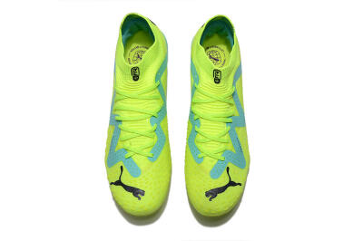 Men's Puma Future Ultimate FG Firm Ground Low-Tops Football Boots - Green/Blue/Black