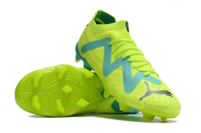 Men's Puma Future Ultimate FG Firm Ground Low-Tops Football Boots - Green/Blue/Black