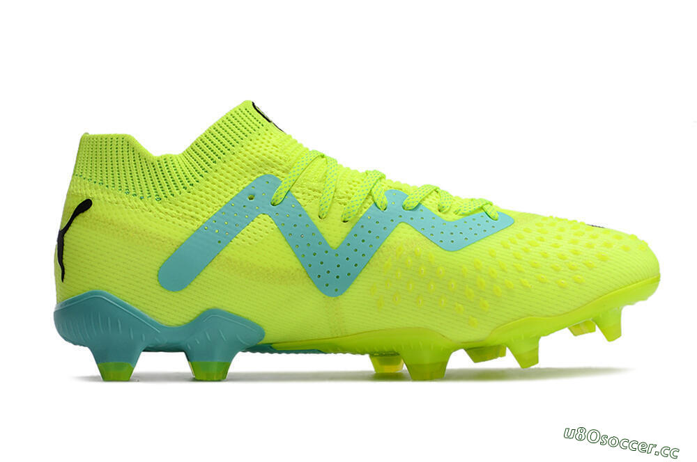 Men's Puma Future Ultimate FG Firm Ground Low-Tops Football Boots - Green/Blue/Black 4
