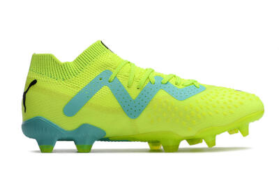 Men's Puma Future Ultimate FG Firm Ground Low-Tops Football Boots - Green/Blue/Black