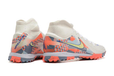 Men's Nike Phantom Luna 2 Elite TF Artificial Turf High-Tops Football Shoes - White/Pink/Yellow