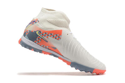 Men's Nike Phantom Luna 2 Elite TF Artificial Turf High-Tops Football Shoes - White/Pink/Yellow