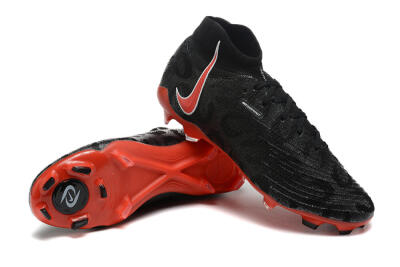 Men's Nike Phantom Luna Elite UN FG Firm Ground High-Tops Football Boots - Black/White/Red