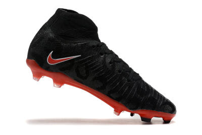 Men's Nike Phantom Luna Elite UN FG Firm Ground High-Tops Football Boots - Black/White/Red