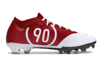 Unisex Nike Air Zoom Mercurial Vapor 15 Elite FG Firm Ground Low-Tops Football Boots - White/Black/Red