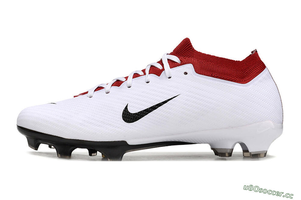Unisex Nike Air Zoom Mercurial Vapor 15 Elite FG Firm Ground Low-Tops Football Boots - White/Black/Red 0