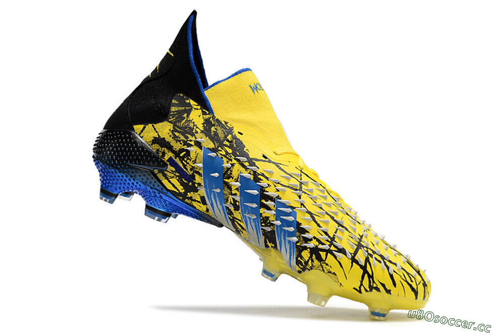 Unisex Adidas Predator Freak.1 Marvel FG Firm Ground High-Tops Football Boots - Yellow/Blue/Black 4