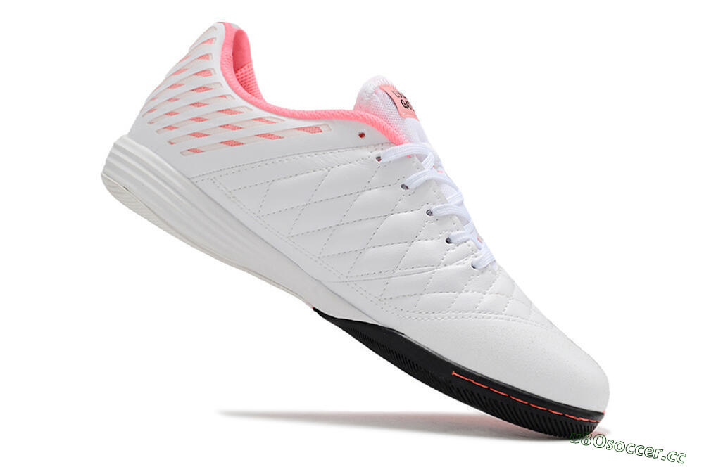 Unisex Nike Lunar Gato 2 IC Indoor & Futsal Low-Tops Football Shoes - White/Pink/Black 5