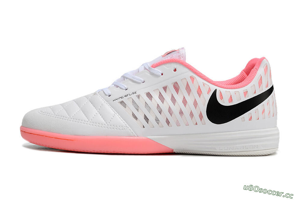 Unisex Nike Lunar Gato 2 IC Indoor & Futsal Low-Tops Football Shoes - White/Pink/Black 0