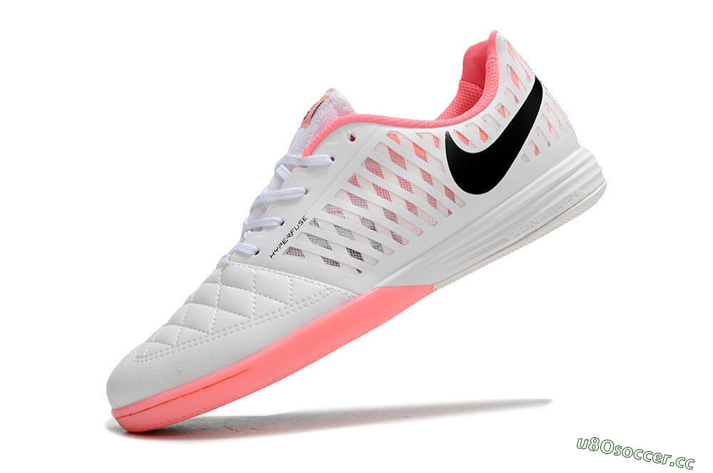 Unisex Nike Lunar Gato 2 IC Indoor & Futsal Low-Tops Football Shoes - White/Pink/Black 4