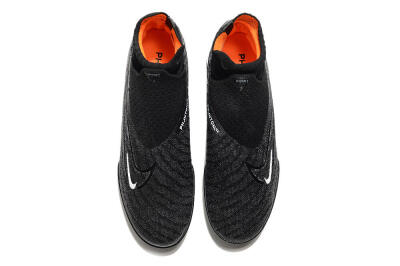 Unisex Nike Phantom GX Elite DF Black Pack TF Artificial Turf High-Tops Football Shoes - Black/White/Orange