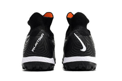 Unisex Nike Phantom GX Elite DF Black Pack TF Artificial Turf High-Tops Football Shoes - Black/White/Orange