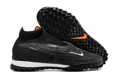 Unisex Nike Phantom GX Elite DF Black Pack TF Artificial Turf High-Tops Football Shoes - Black/White/Orange