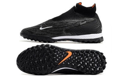 Unisex Nike Phantom GX Elite DF Black Pack TF Artificial Turf High-Tops Football Shoes - Black/White/Orange