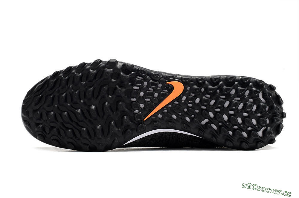 Unisex Nike Phantom GX Elite DF Black Pack TF Artificial Turf High-Tops Football Shoes - Black/White/Orange 7
