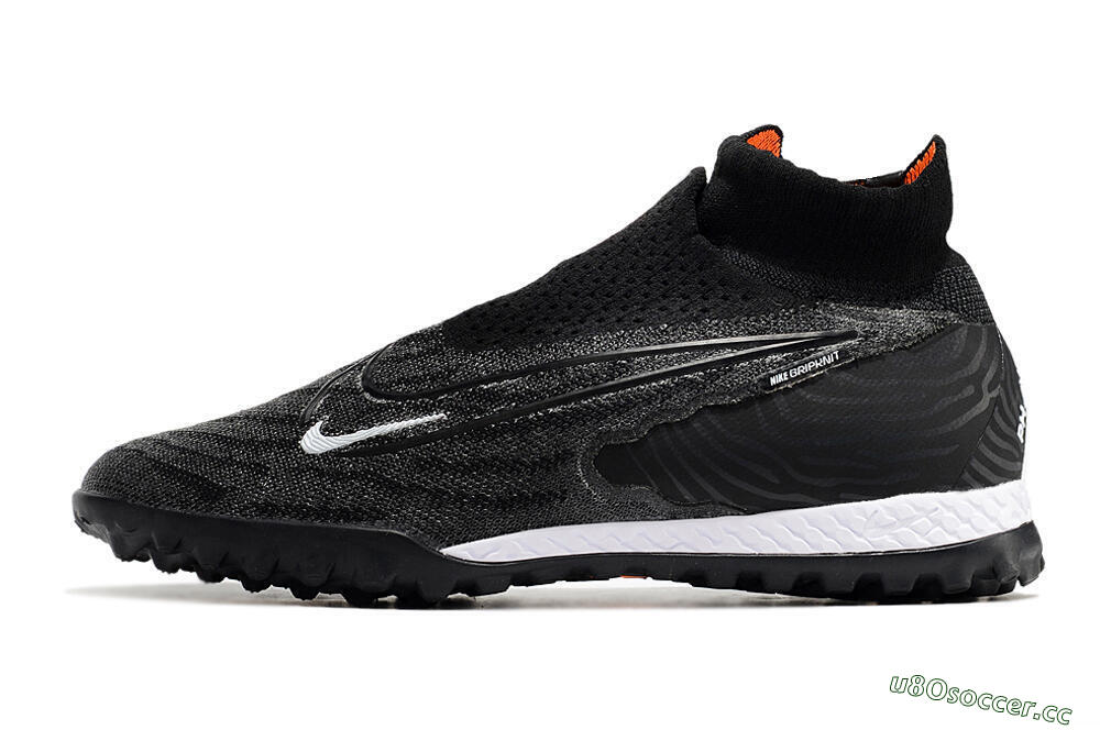 Unisex Nike Phantom GX Elite DF Black Pack TF Artificial Turf High-Tops Football Shoes - Black/White/Orange 0