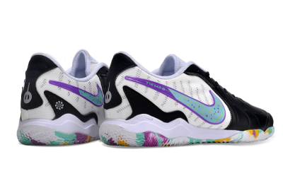 Men's Nike Tiempo Legend 10 IC Indoor & Futsal Low-Tops Football Shoes - Black/White/Jade/Purple