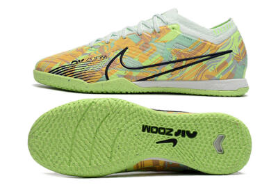 Unisex Nike Air Zoom Mercurial Vapor 15 Elite IC Futsal/Indoor Low-Tops Football Shoes - Green/Orange/Black