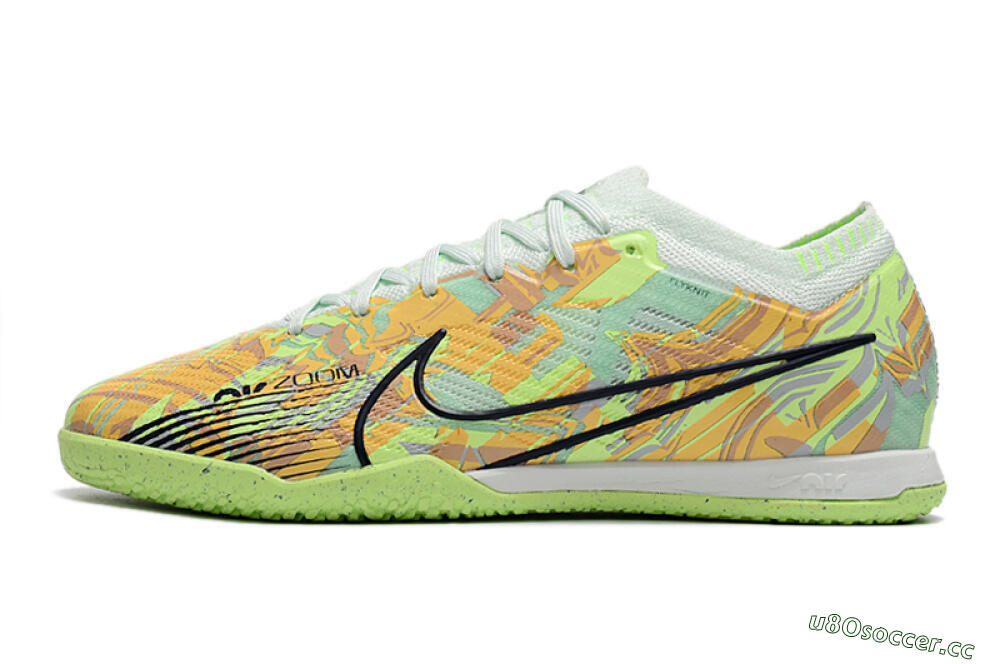 Unisex Nike Air Zoom Mercurial Vapor 15 Elite IC Futsal/Indoor Low-Tops Football Shoes - Green/Orange/Black 0