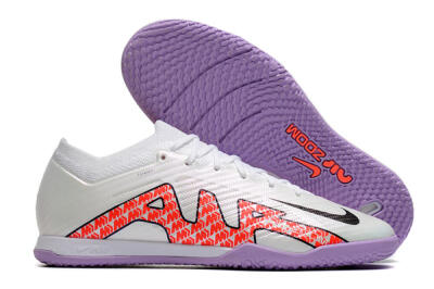 Unisex Nike Air Zoom Mercurial Vapor 15 Elite IC Futsal/Indoor Low-Tops Football Shoes - White/Red/Black